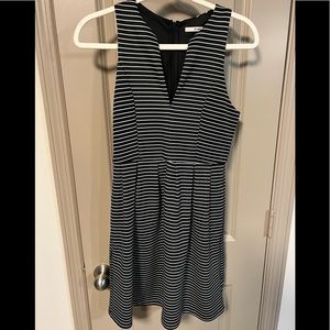 Stripped black and white dress